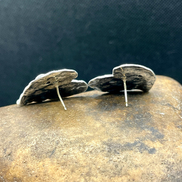 Heart Earrings with Black Onyx