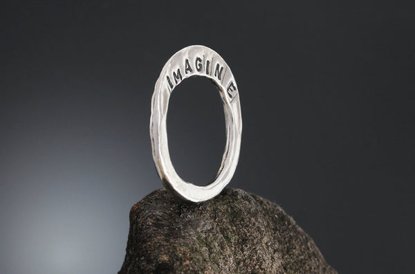 Imagine Stamped High Flare Ring