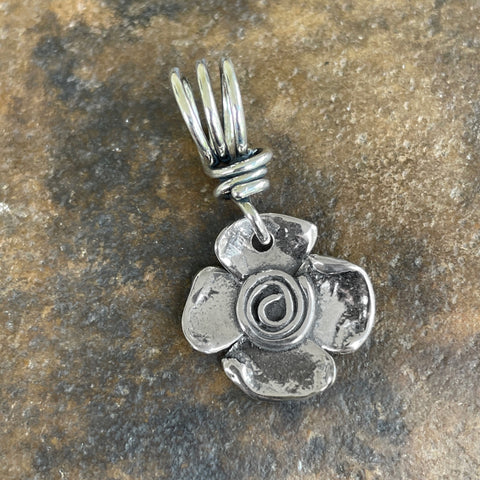 Small Spiral Flower Pendant