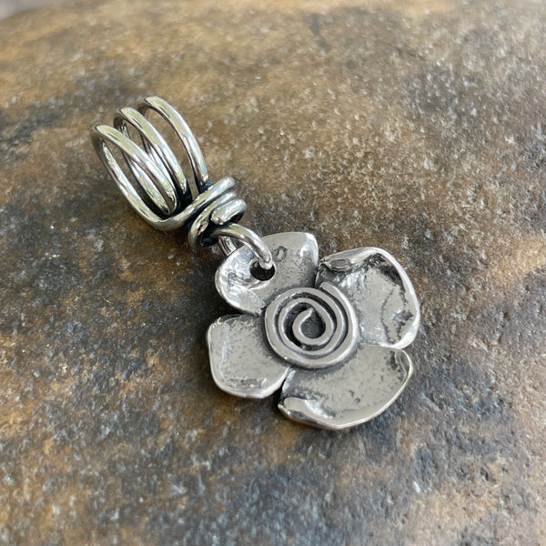 Small Spiral Flower Pendant