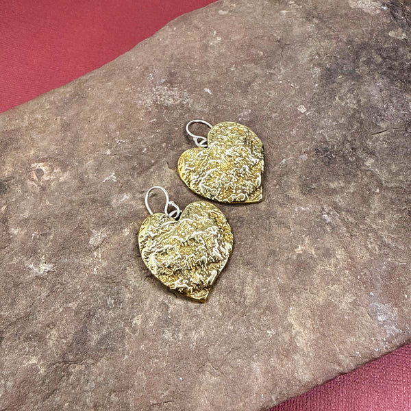 Large Reticulated Heart Earrings