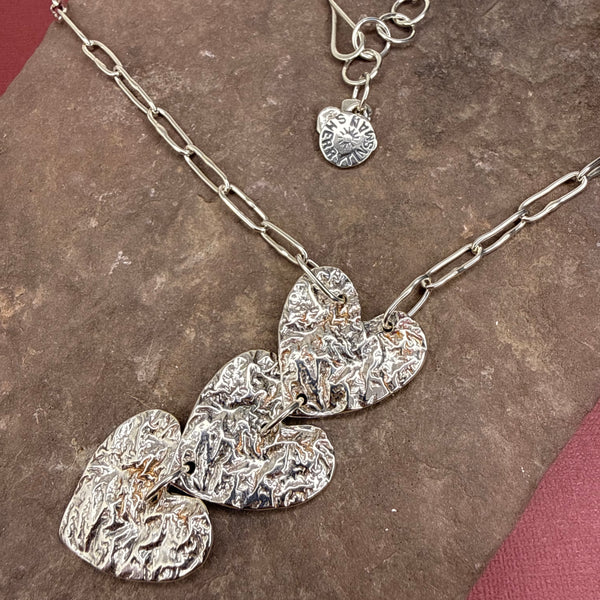 Triple Heart drop Necklace