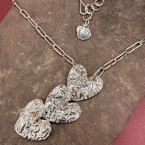 Triple Heart drop Necklace