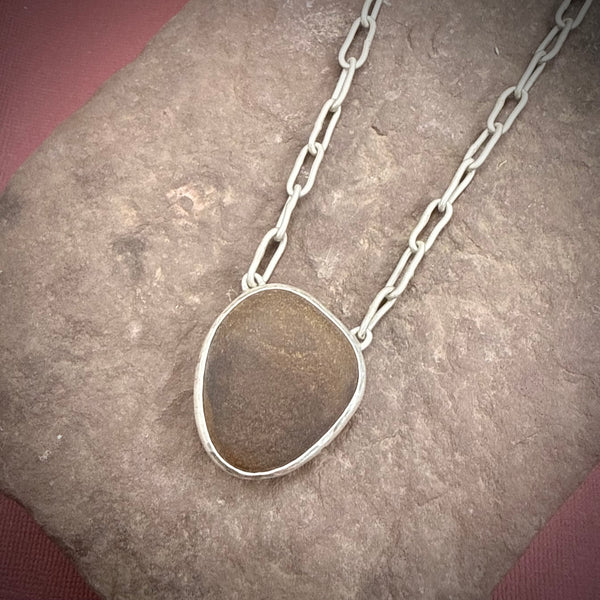 River Stone Necklace "Love"