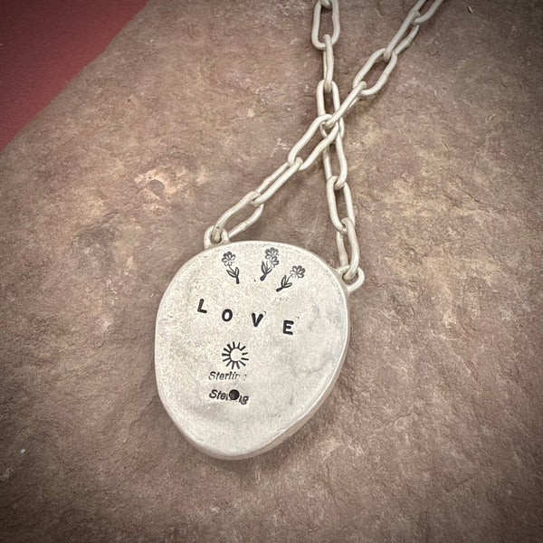 River Stone Necklace "Love"