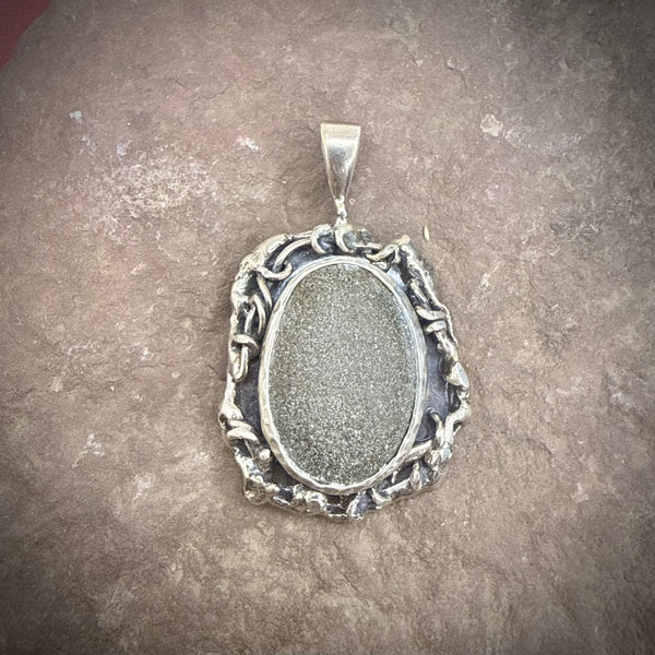 River Stone and vine pendant