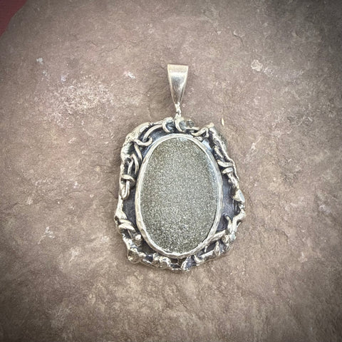 River Stone and vine pendant