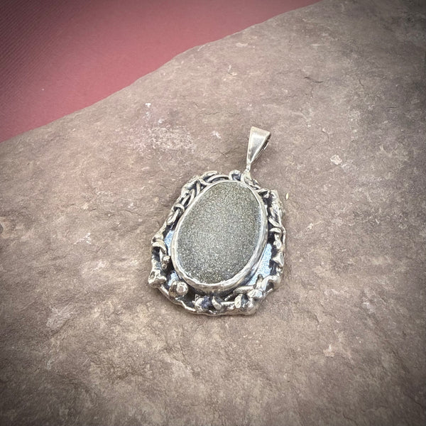 River Stone and vine pendant