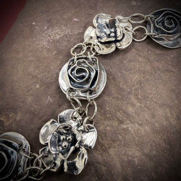 Signature rose and double dogwood bracelet