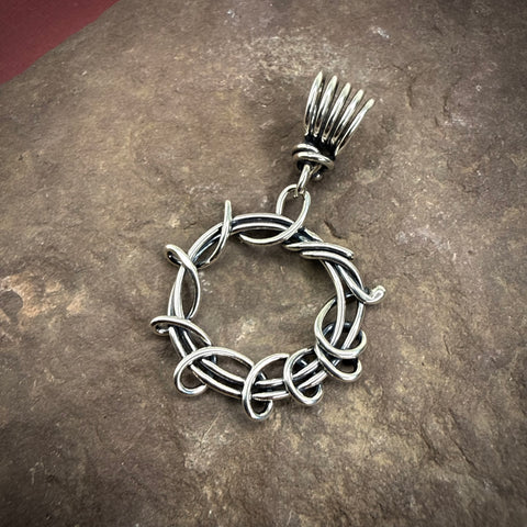 wrap vine circle pendant