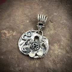 Nouveau pendant with lotus flower