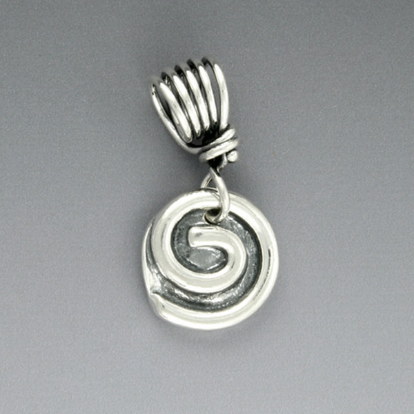 Silver Spiral, Silver Charms for Bracelets