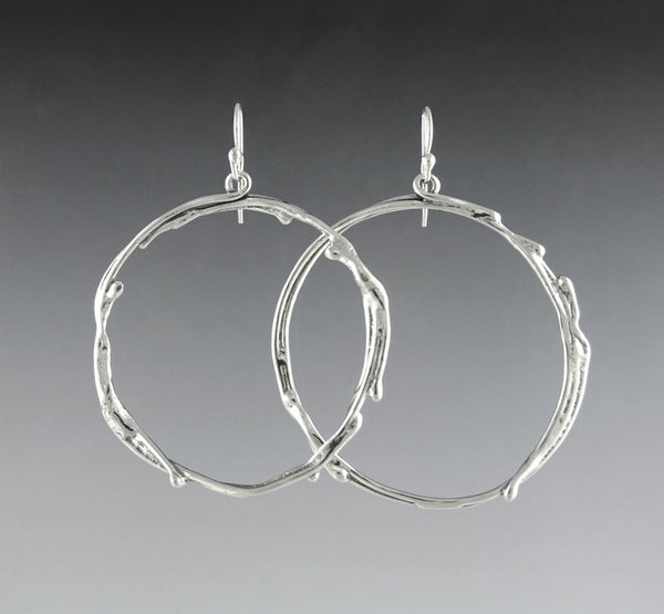 Vine Hoop Earrings - Large