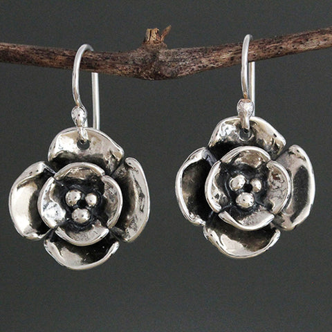Double Dogwood Flower Earrings - Small