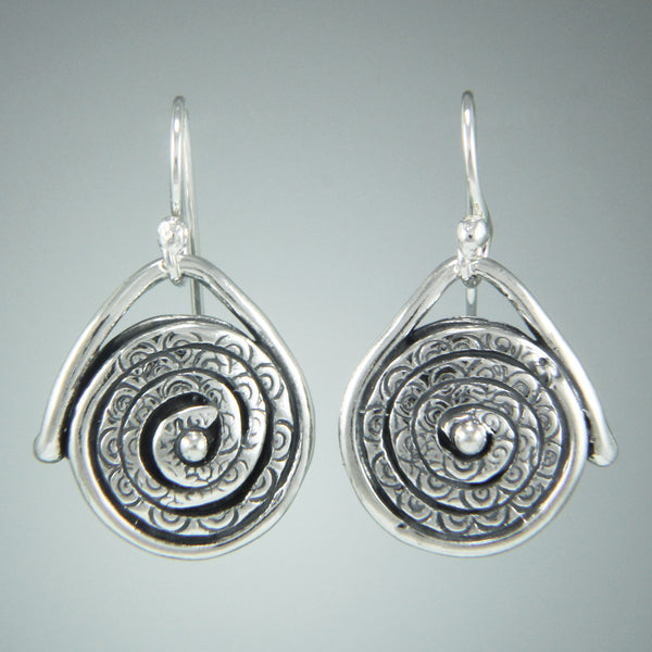 Textured Spiral Earrings