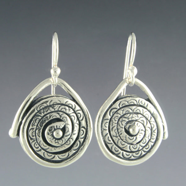 Textured Spiral Earrings