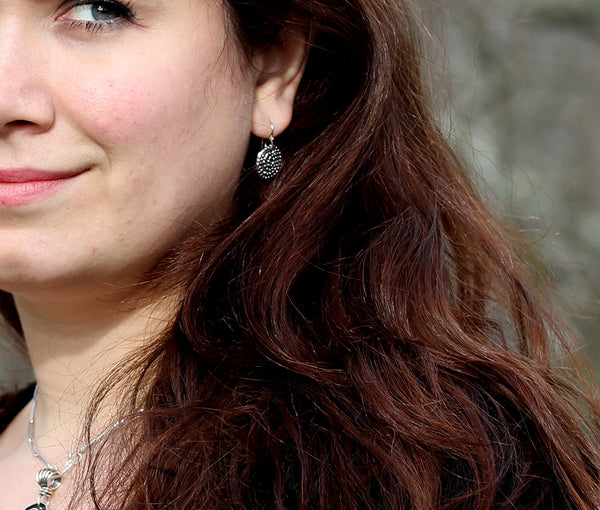 Beaded Spiral Earrings