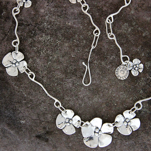 Dogwood Flower Necklace with Signature Chain