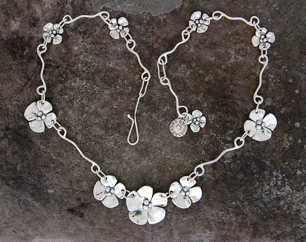 Dogwood Flower Necklace with Signature Chain