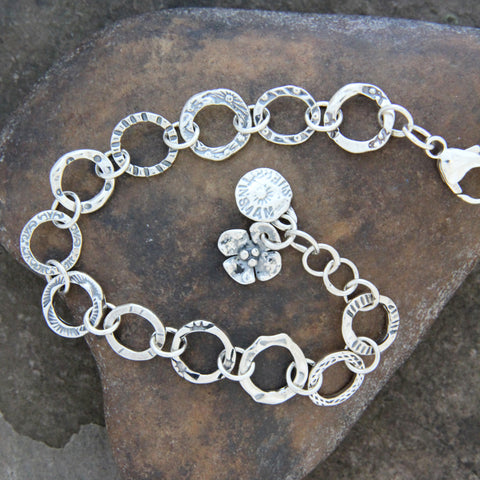 Stamped Hoop Bracelet