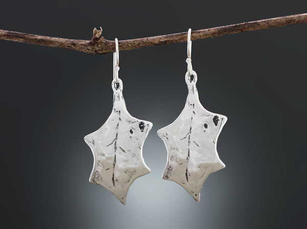 Holly Leaf Earrings with or without Garnet Berries