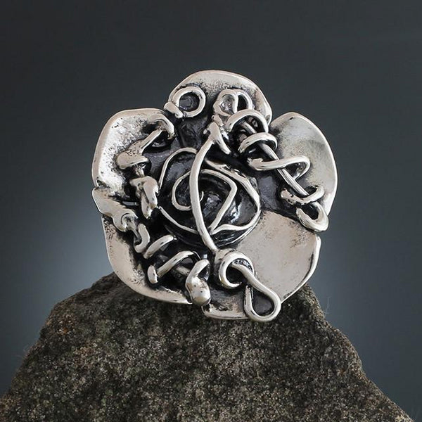 Abstract Vine Flower Ring