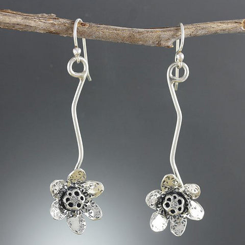 Lotus Flower on Vine Earrings