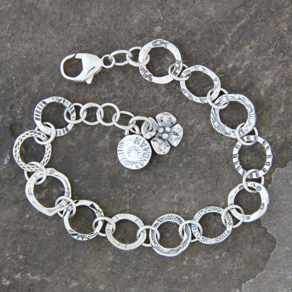 Stamped Hoop Bracelet