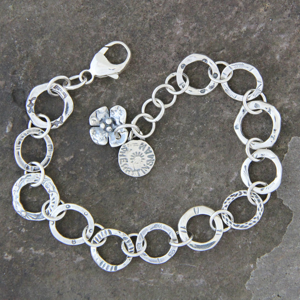 Stamped Hoop Bracelet
