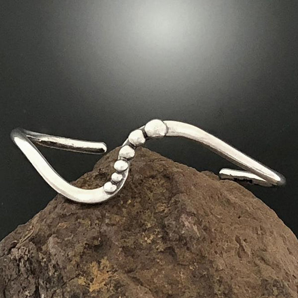 Wavy Cuff with Silver Balls