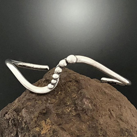 Wavy Cuff with Silver Balls