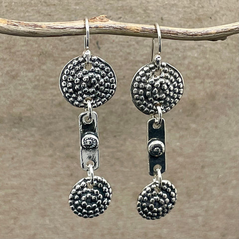 Beaded Spiral Element Earrings