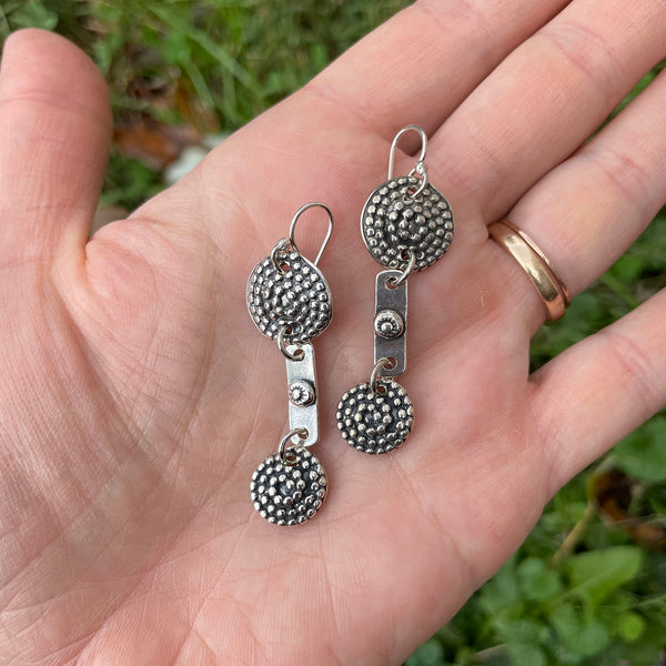 Beaded Spiral Element Earrings