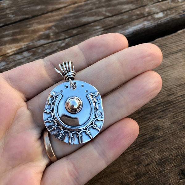 Sterling Silver Shield Pendant