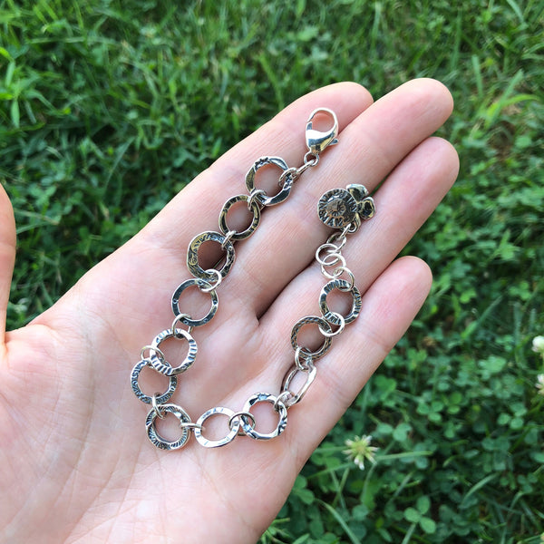 Stamped Hoop Bracelet