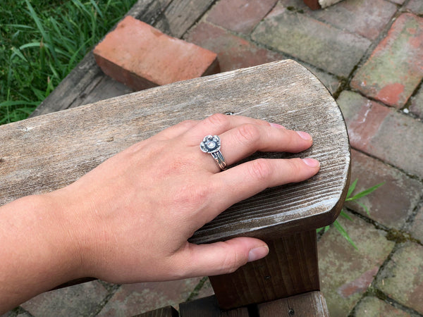Dogwood Flower Pearl Ring