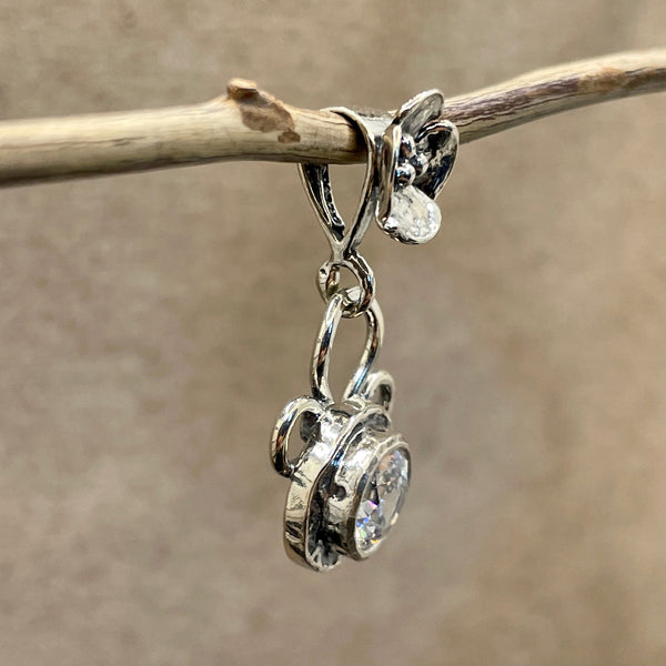 Faceted CZ Loop Pendant