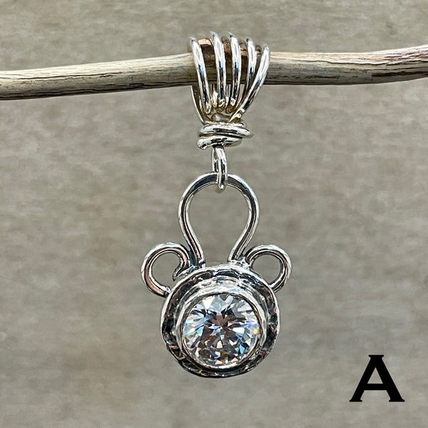 Faceted CZ Loop Pendant