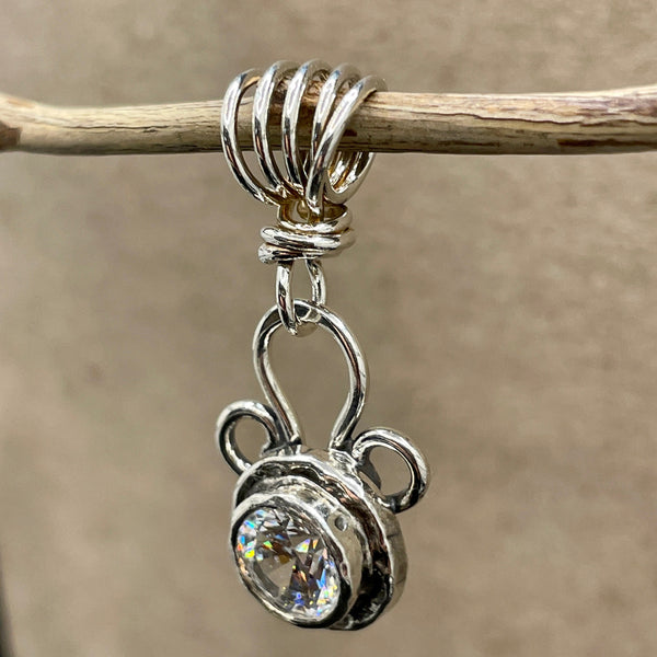 Faceted CZ Loop Pendant