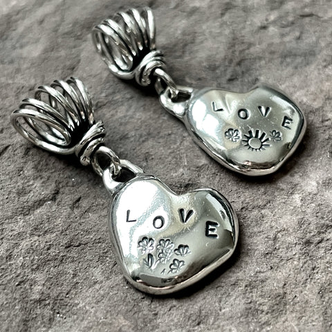 Love Stamped Heart Pendant