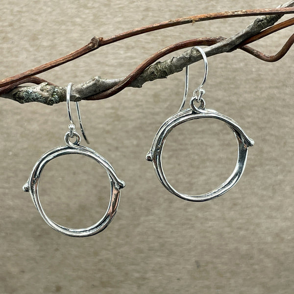 Vine Hoop Earrings - Small