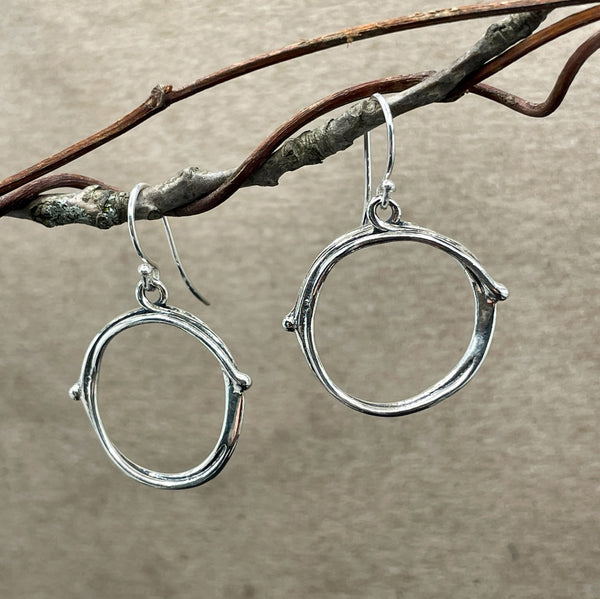 Vine Hoop Earrings - Small