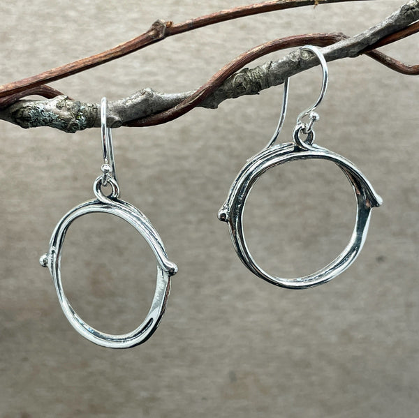 Vine Hoop Earrings - Small