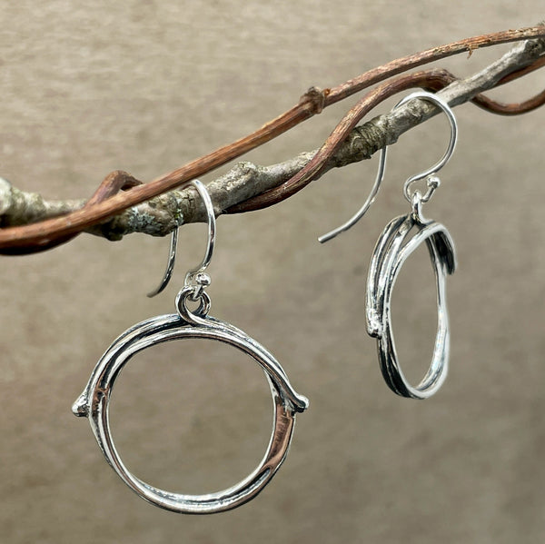 Vine Hoop Earrings - Small