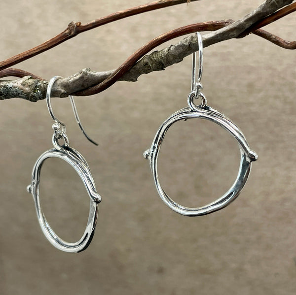 Vine Hoop Earrings - Small