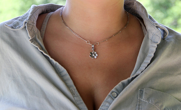 Small Sterling Silver Daisy Pendant