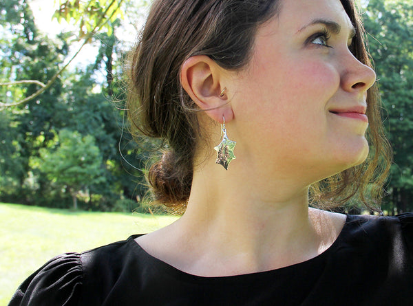 Holly Leaf Earrings with or without Garnet Berries
