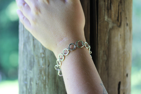 Stamped Hoop Bracelet