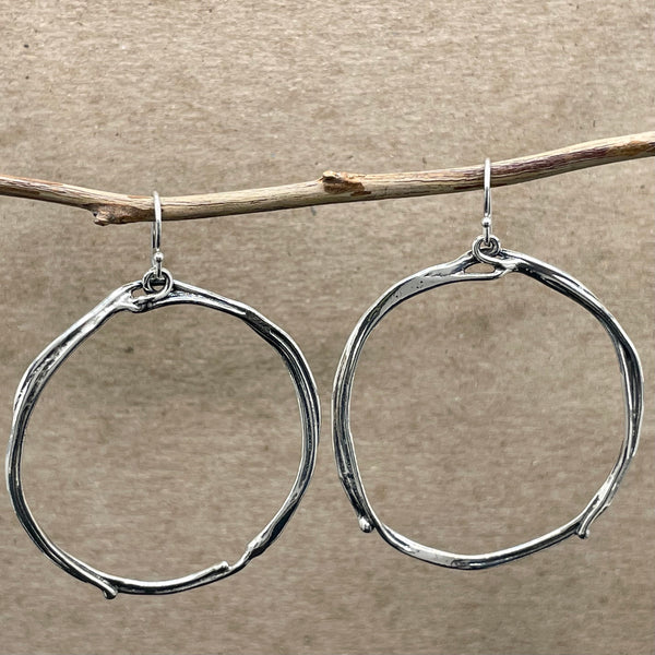 Vine Hoop Earrings - Large