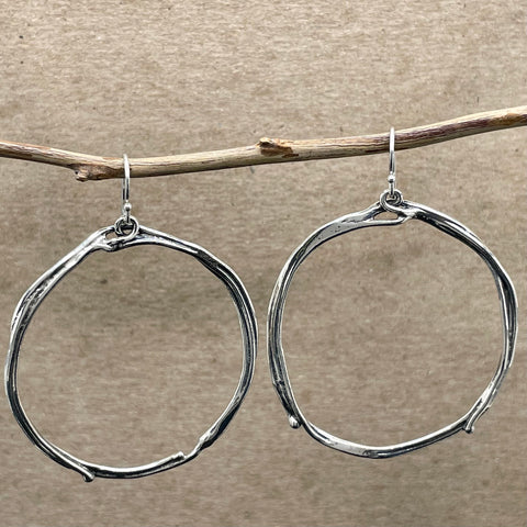 Vine Hoop Earrings - Large